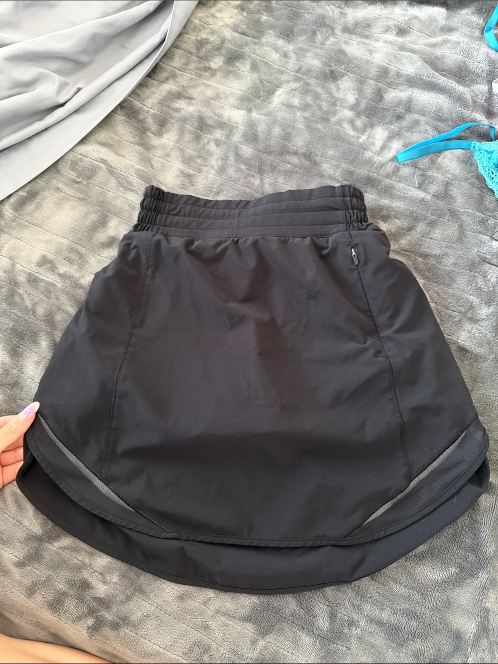 lululemon athletica Black Athletic Skort with Built-In Liner